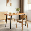 Eettafels Bruin En Zwart 110 X 55 X 78 Cm Massief Mango Hout - Nordexa Home