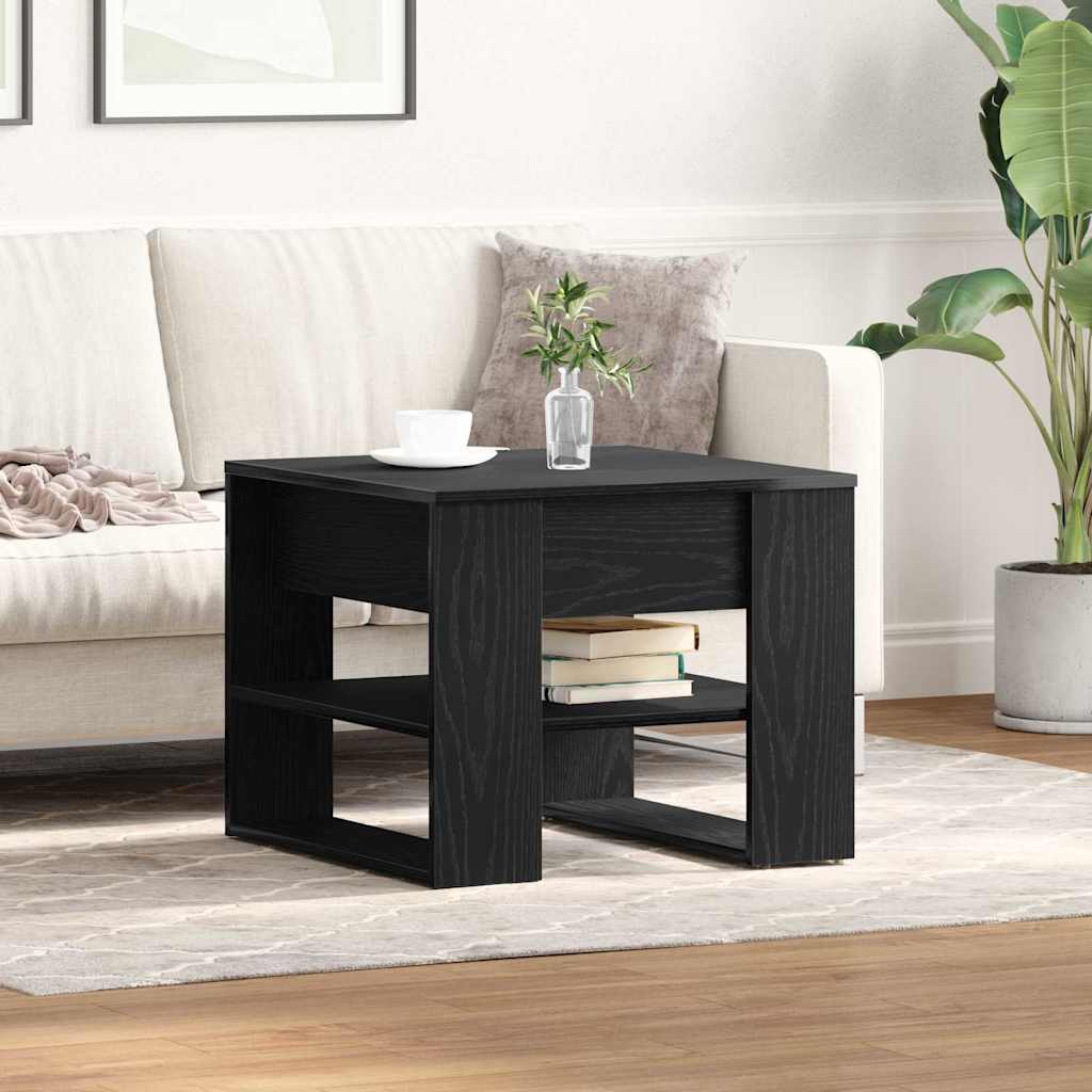 NordexaHome Design Salontafel – Massief Bewerkt Hout in Eikenkleur (55,5×55×45 cm) - Nordexa Home