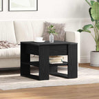 NordexaHome Design Salontafel – Massief Bewerkt Hout in Eikenkleur (55,5×55×45 cm) - Nordexa Home