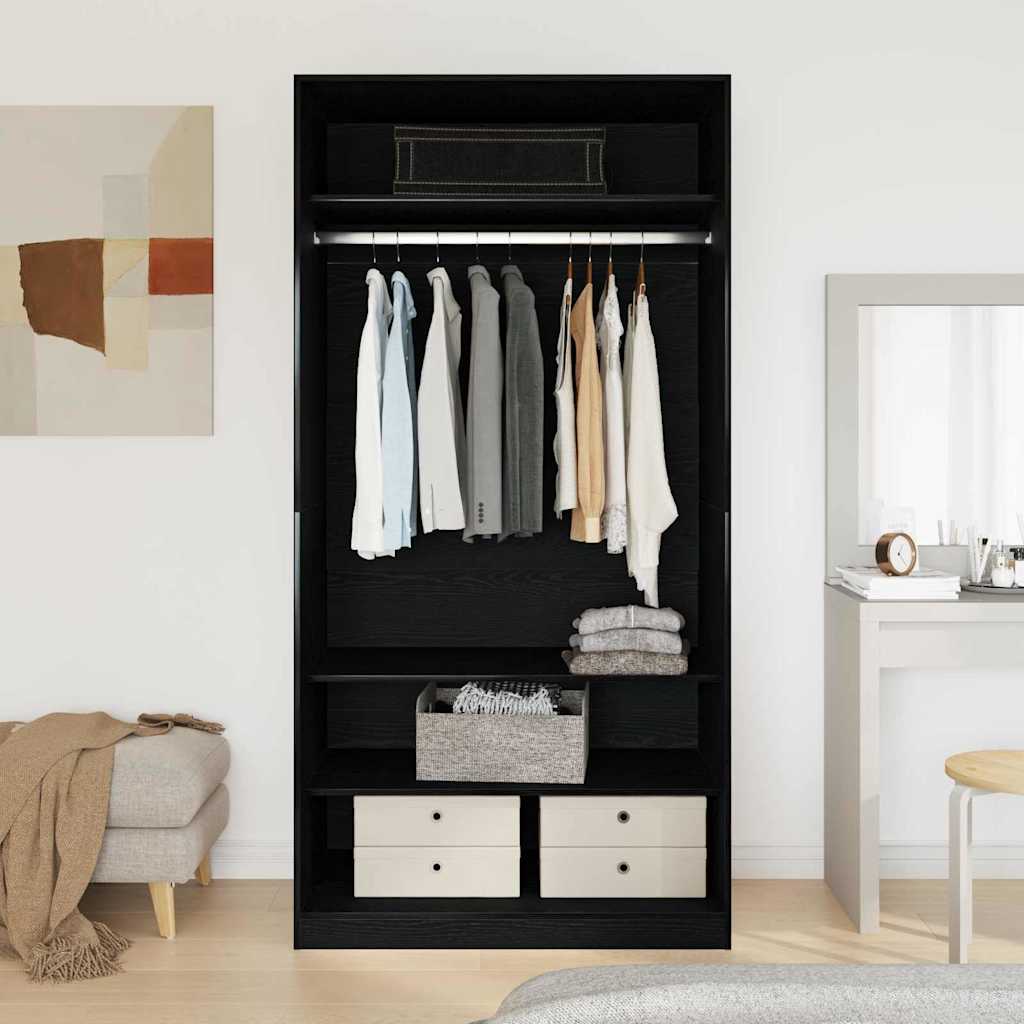 Zwart Eiken Kledingkast Copenhagen - Nordexa Home