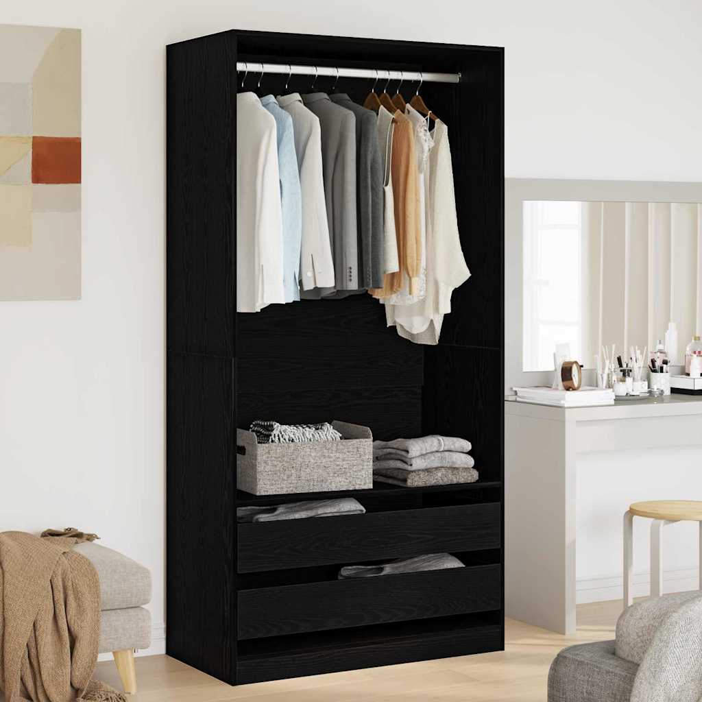 Zwart Eiken Kledingkast Copenhagen - Nordexa Home