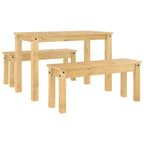 3 - Delige Eethoek Panama Massief Grenenhout Naturel | Nordexahome - Nordexa Home