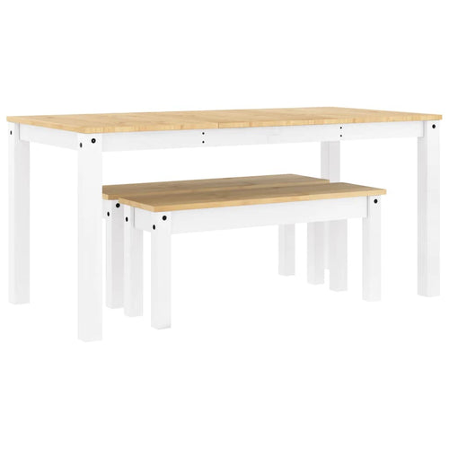 3 - Delige Eethoek Panama Massief Grenenhout Wit | Nordexahome - Nordexa Home
