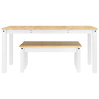 3 - Delige Eethoek Panama Massief Grenenhout Wit | Nordexahome - Nordexa Home