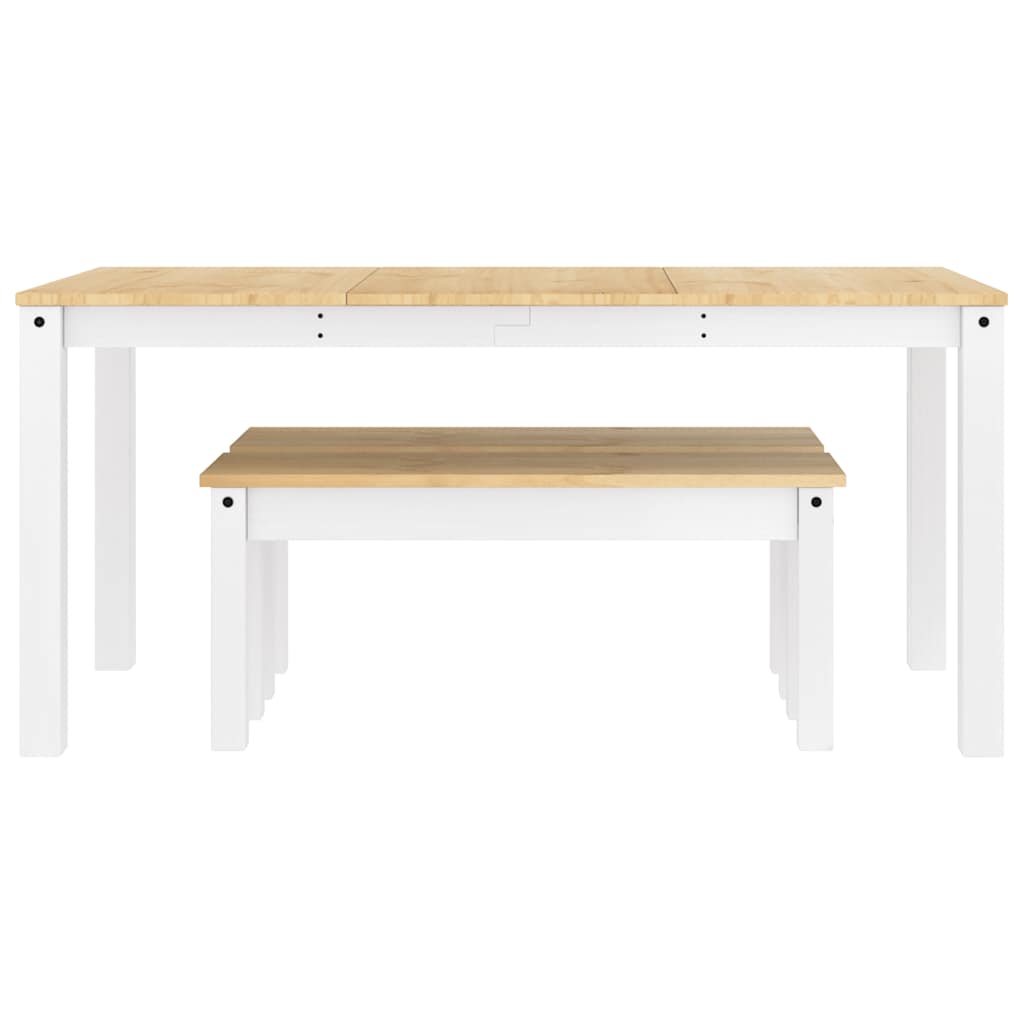 3 - Delige Eethoek Panama Massief Grenenhout Wit | Nordexahome - Nordexa Home