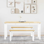 3 - Delige Eethoek Panama Massief Grenenhout Wit | Nordexahome - Nordexa Home