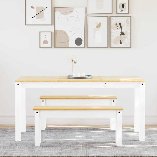 3 - Delige Eethoek Panama Massief Grenenhout Wit | Nordexahome - Nordexa Home