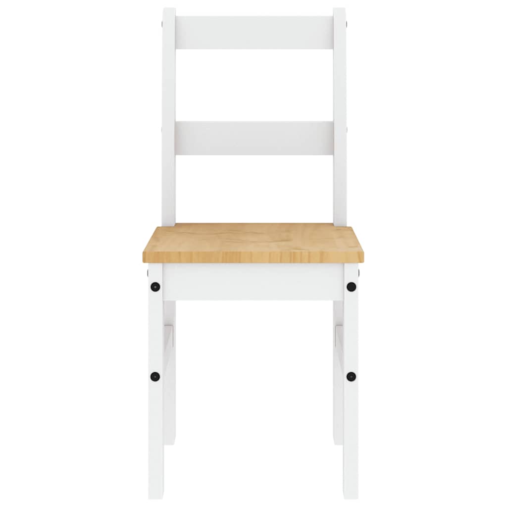 4 - Delige Eetset Panama Massief Grenenhout Wit | Nordexahome - Nordexa Home