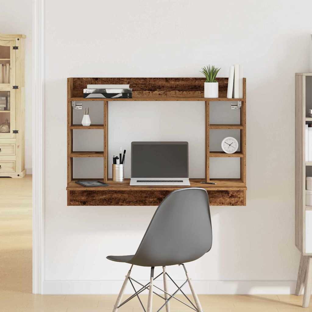 Wandbureau 105X48X75 Cm Bewerkt Hout Kleurig - Nordexa Home