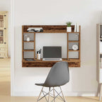 Wandbureau 105X48X75 Cm Bewerkt Hout Kleurig - Nordexa Home
