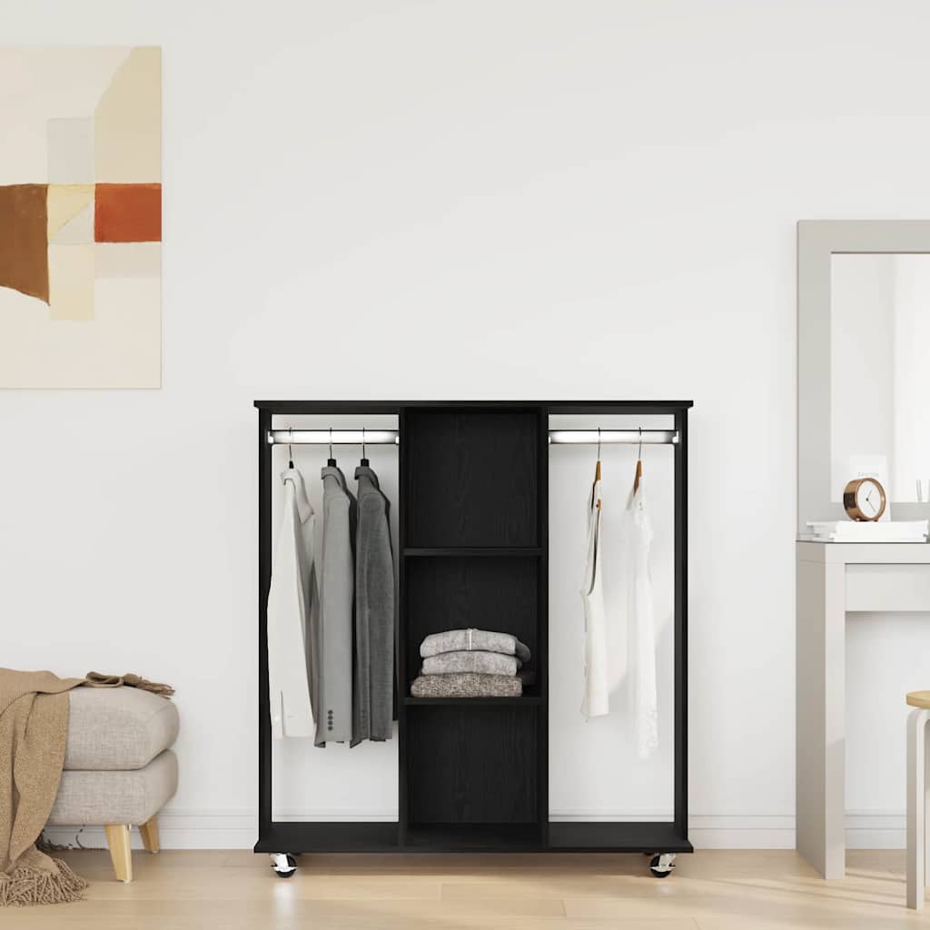 Kledingkast Met Wielen 102X38X110 Cm Bewerkt Hout - Nordexa Home