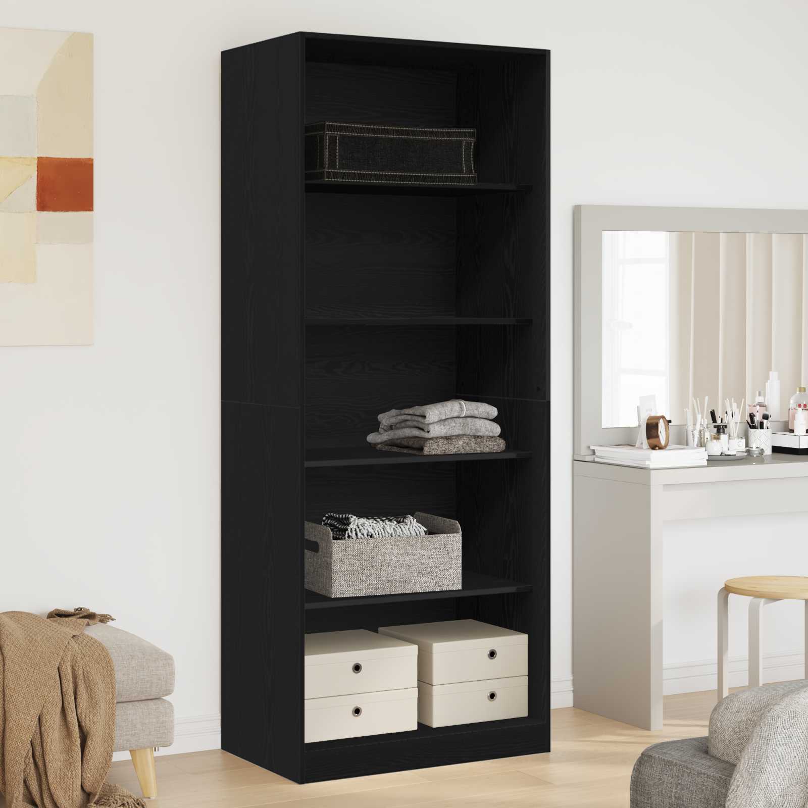 Zwart Eiken Kledingkast Copenhagen - Nordexa Home