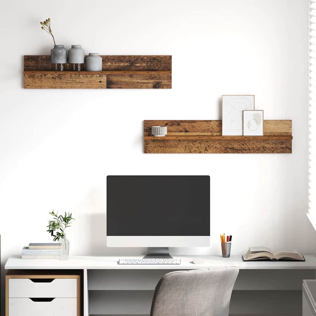 Wandplanken 4‑delig 80×11,5×18 cm – Bewerkt Hout | Nordexahome - Nordexa Home