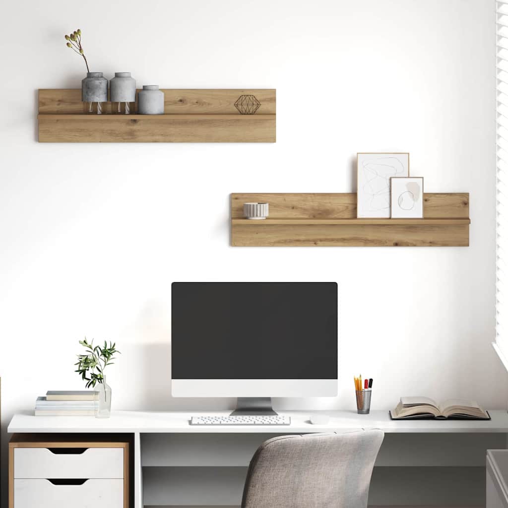 Wandplanken 4‑delig 80×11,5×18 cm – Bewerkt Hout | Nordexahome - Nordexa Home