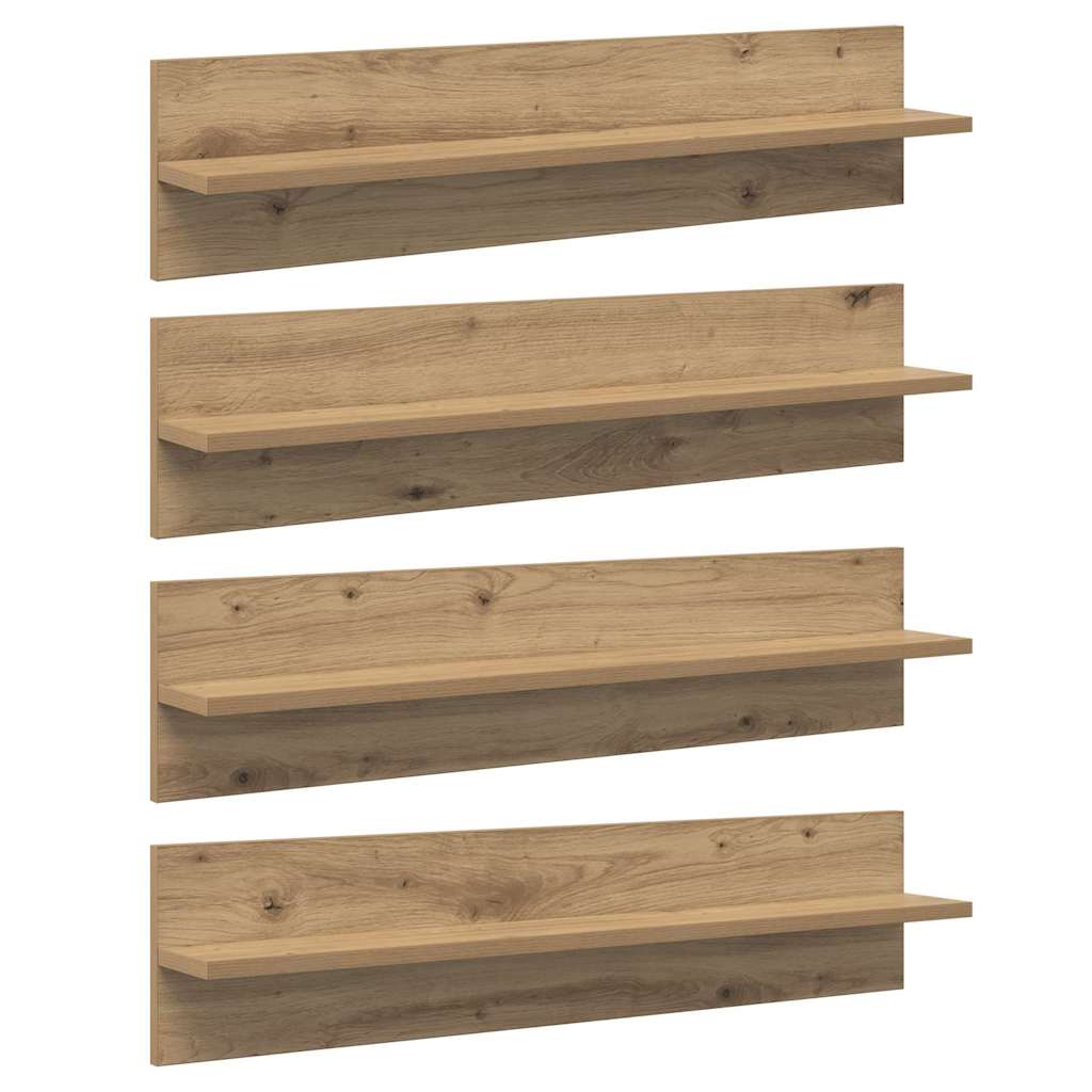 Wandplanken 4‑delig 80×11,5×18 cm – Bewerkt Hout | Nordexahome - Nordexa Home