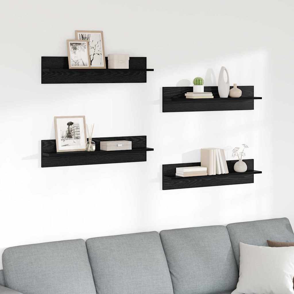 Wandplanken 4‑delig 80×11,5×18 cm – Bewerkt Hout | Nordexahome - Nordexa Home