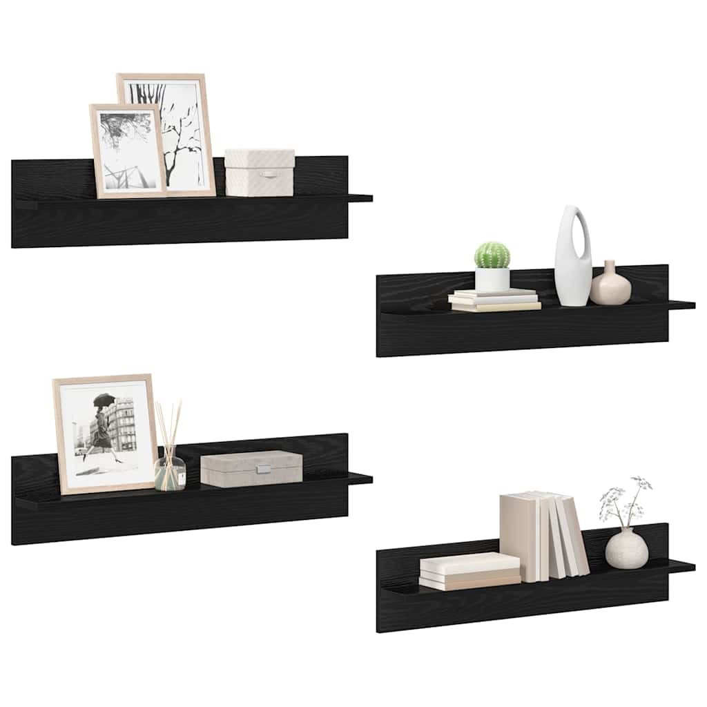 Wandplanken 4‑delig 80×11,5×18 cm – Bewerkt Hout | Nordexahome - Nordexa Home