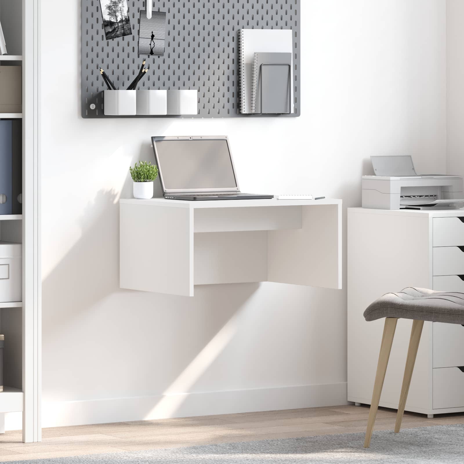 Wandbureau Artisan Eiken Bewerkt Hout - Nordexa Home