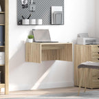 Wandbureau Artisan Eiken Bewerkt Hout - Nordexa Home