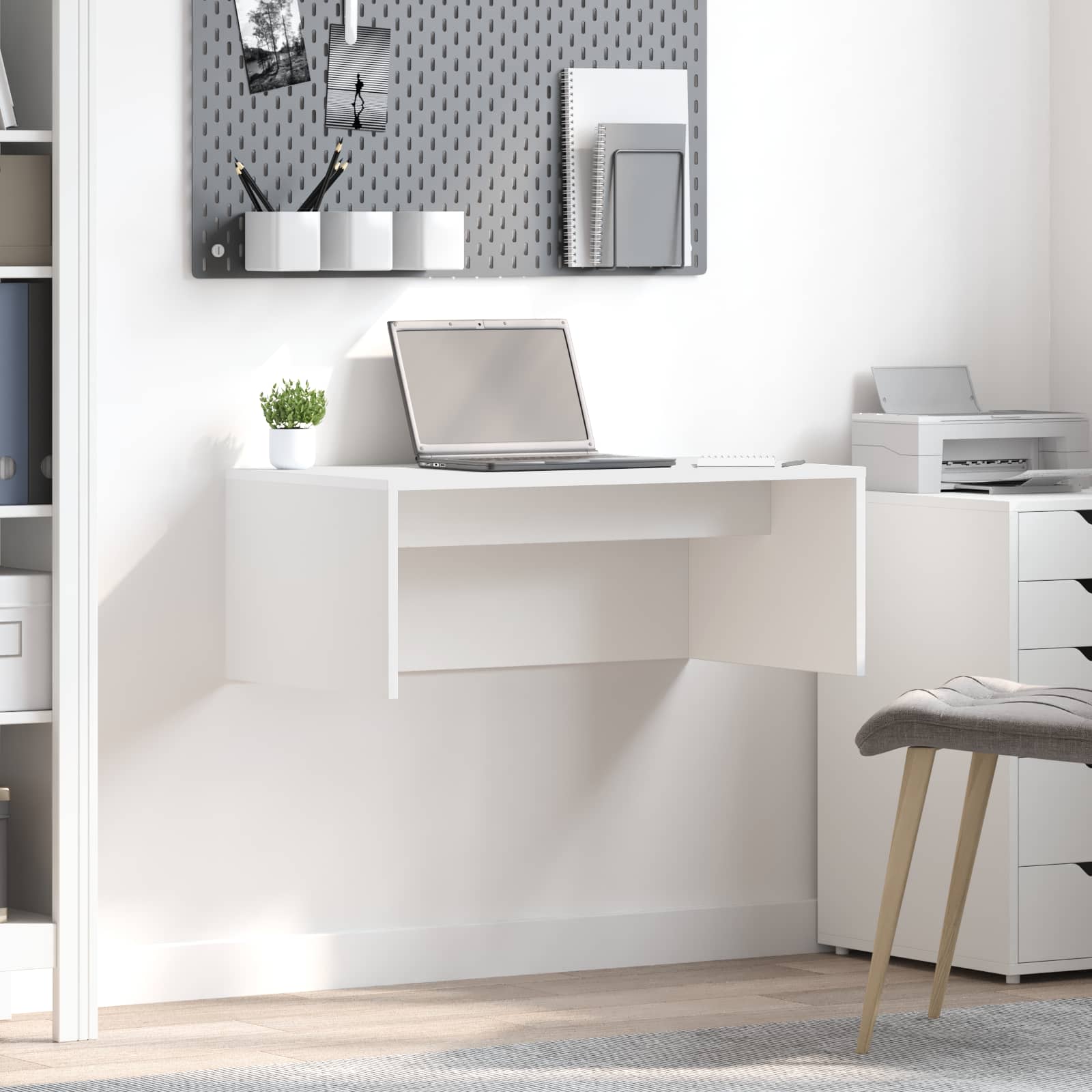 Wandbureau Artisan Eiken Bewerkt Hout - Nordexa Home