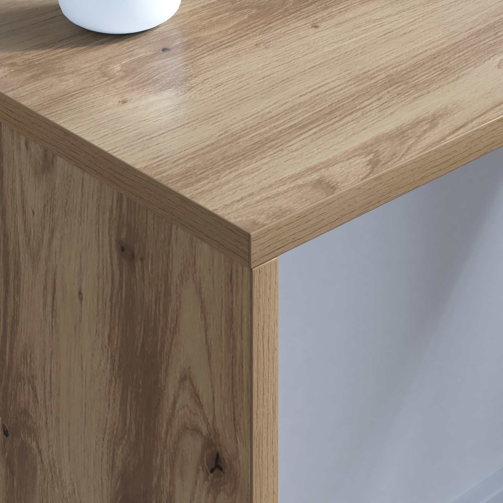 Wandbureau Artisan Eiken Bewerkt Hout - Nordexa Home