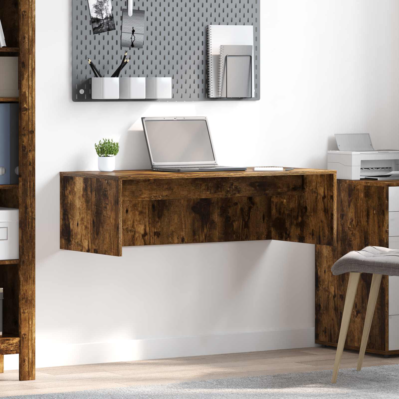 Wandbureau Artisan Eiken Bewerkt Hout - Nordexa Home