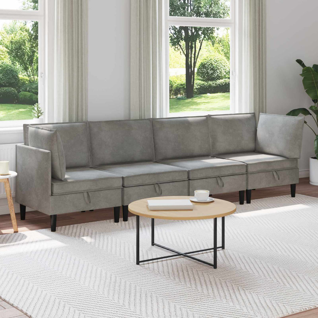 Woonkamer Meubelset Met Kussen 6 Pcs Fluweel - Nordexa Home