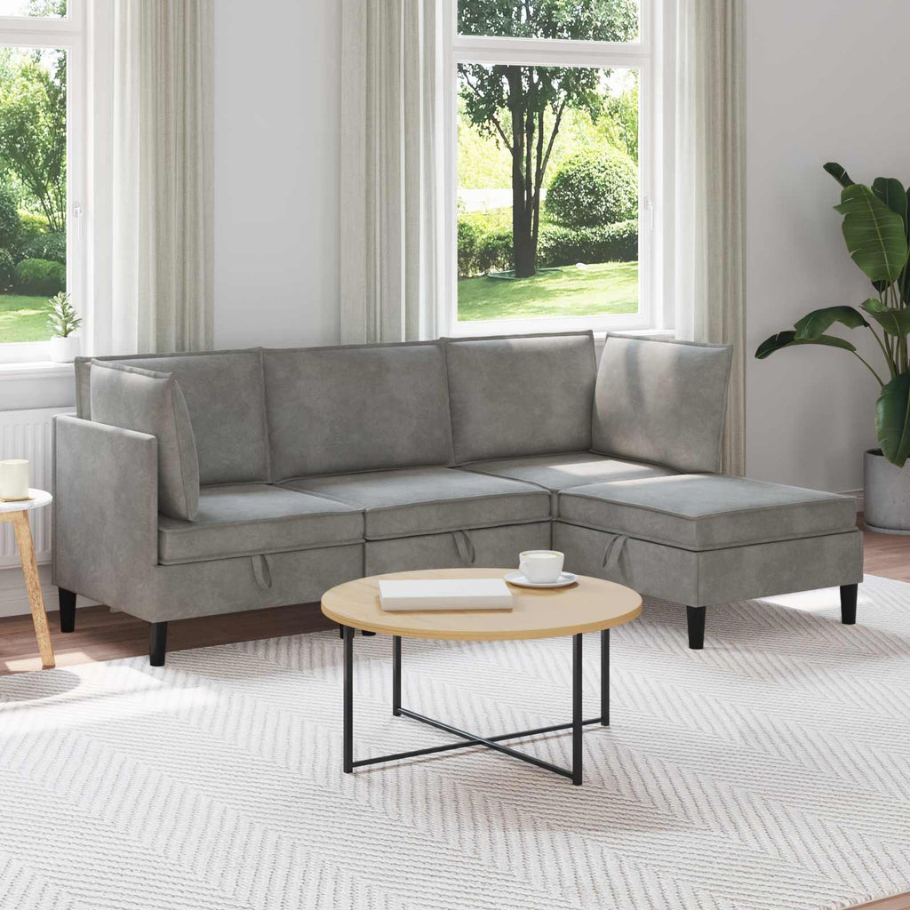 Woonkamer Meubelset Met Kussen 6 Pcs Fluweel - Nordexa Home