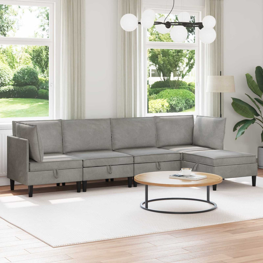 Woonkamer Meubelset Met Kussen 6 Pcs Fluweel - Nordexa Home