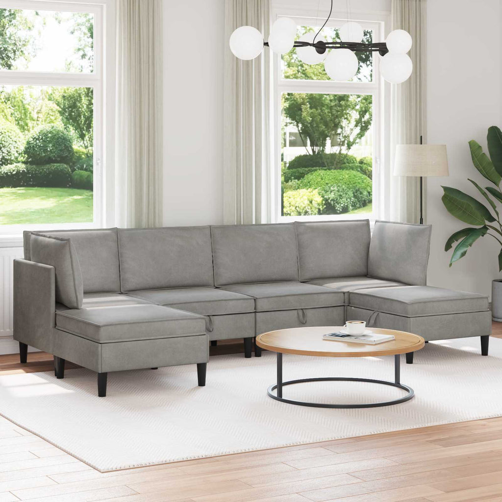 Woonkamer Meubelset Met Kussen 6 Pcs Fluweel - Nordexa Home