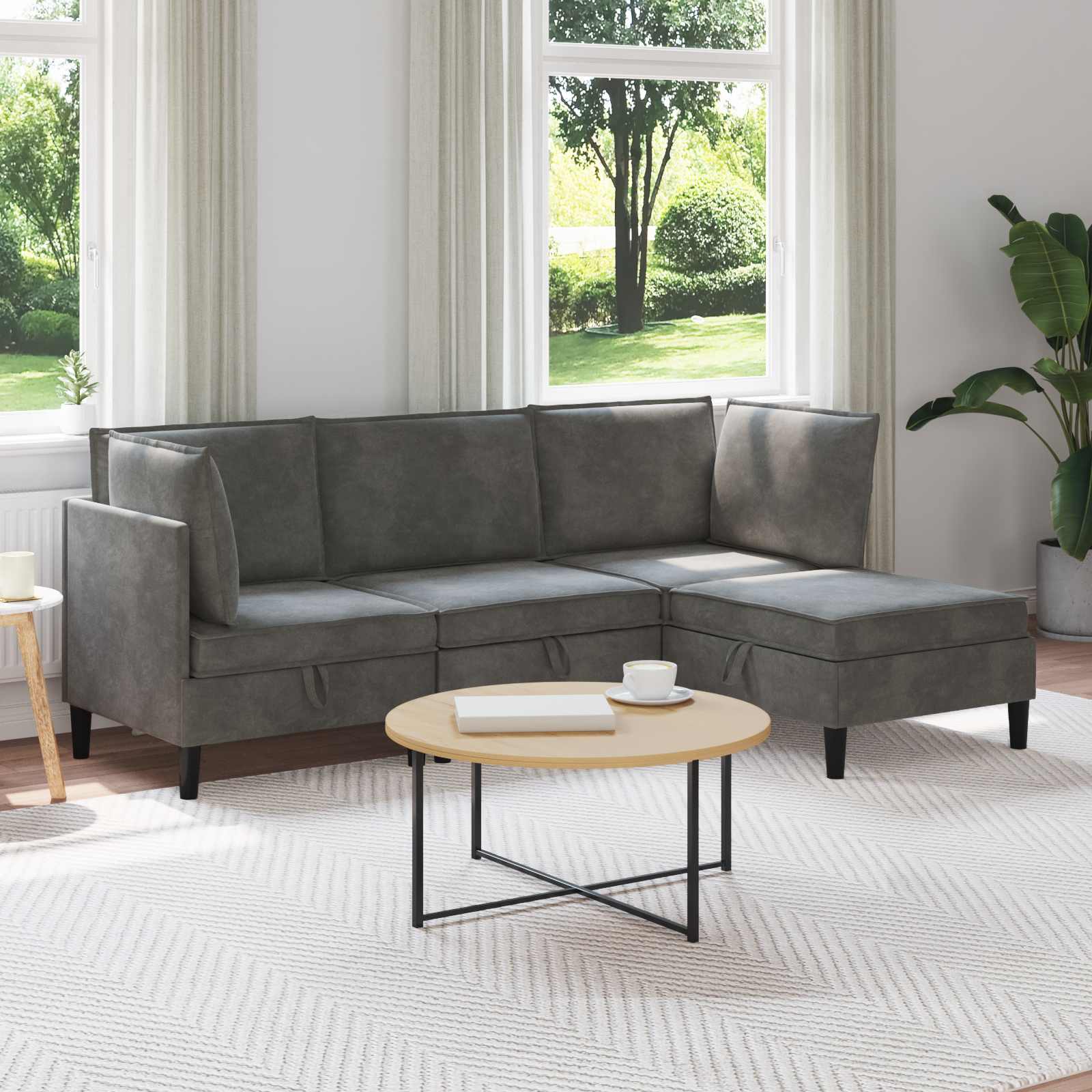 Woonkamer Meubelset Met Kussen 6 Pcs Fluweel - Nordexa Home