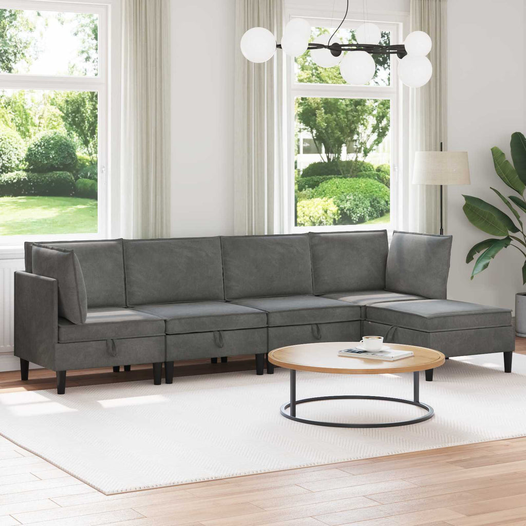 Woonkamer Meubelset Met Kussen 6 Pcs Fluweel - Nordexa Home