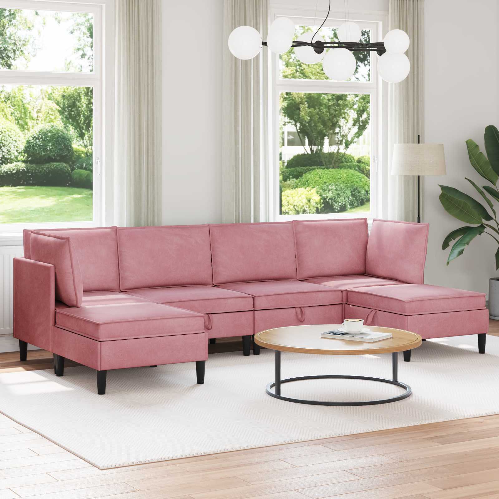 Woonkamer Meubelset Met Kussen 6 Pcs Fluweel - Nordexa Home