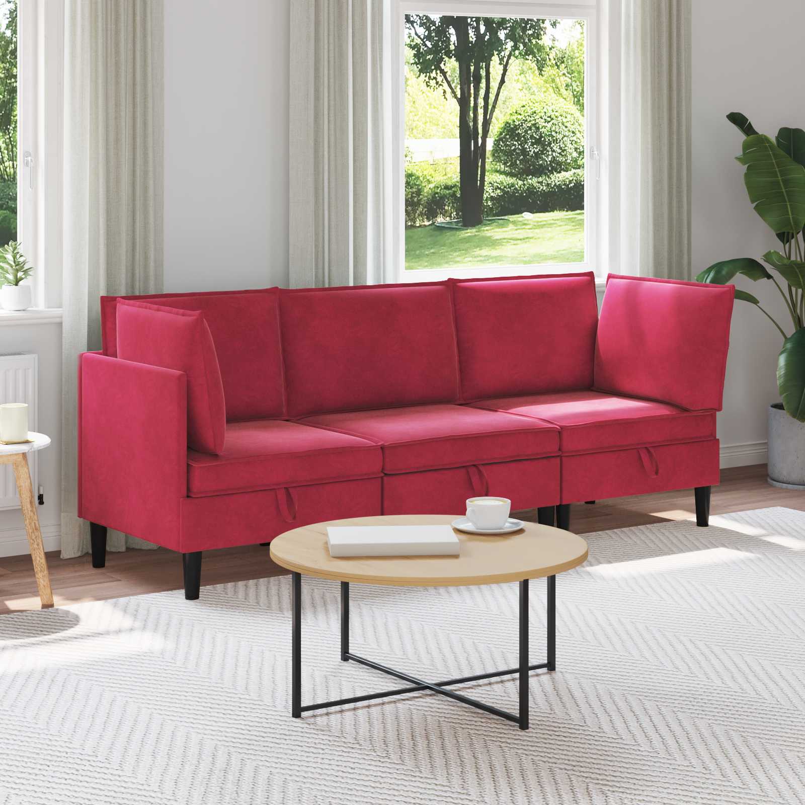 Woonkamer Meubelset Met Kussen 6 Pcs Fluweel - Nordexa Home