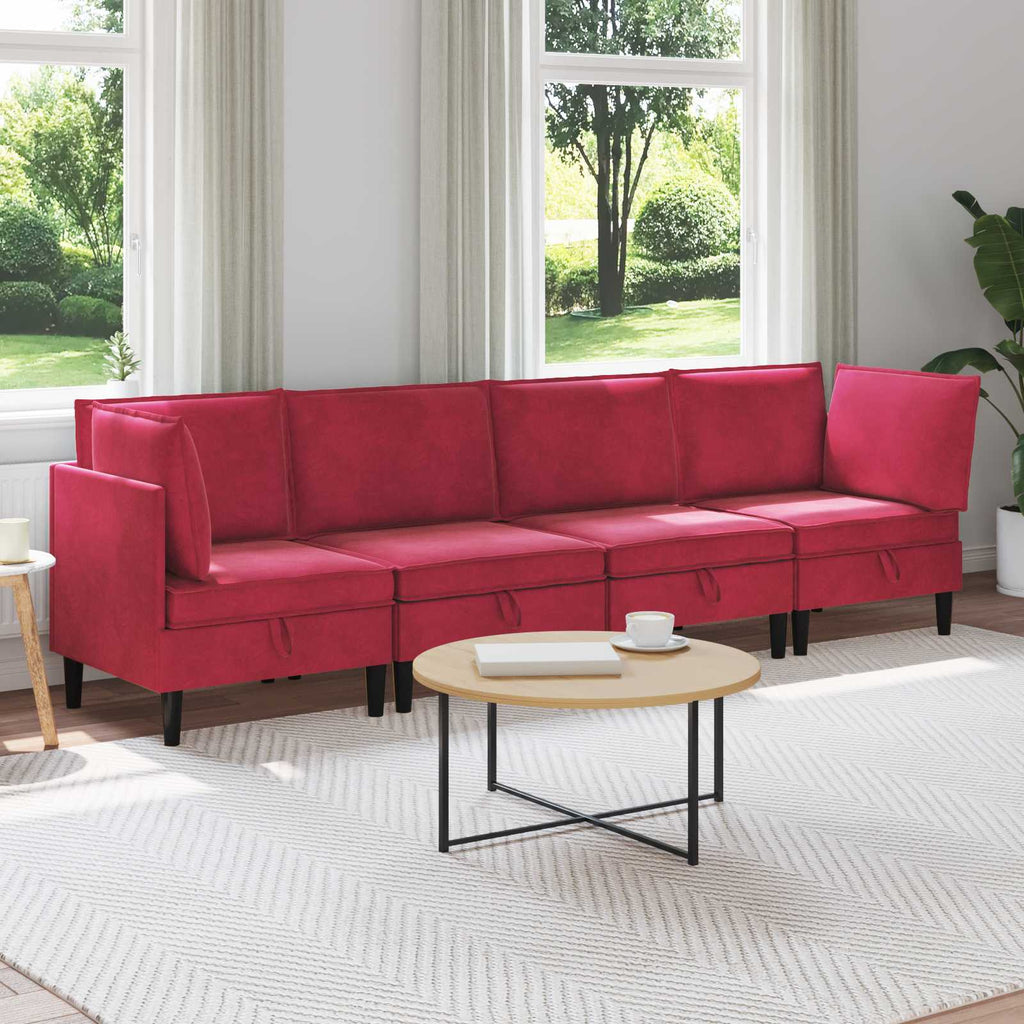Woonkamer Meubelset Met Kussen 6 Pcs Fluweel - Nordexa Home