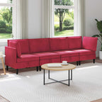 Woonkamer Meubelset Met Kussen 6 Pcs Fluweel - Nordexa Home