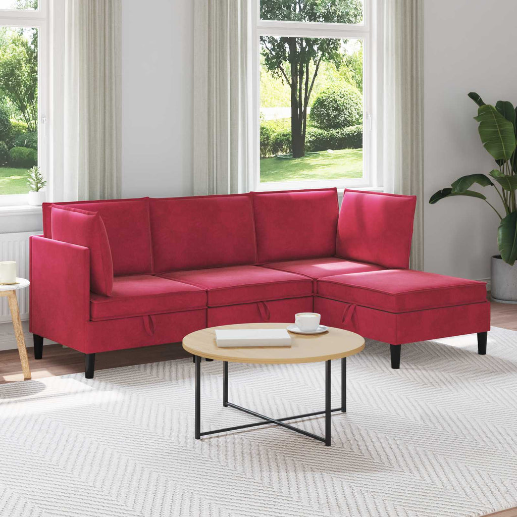 Woonkamer Meubelset Met Kussen 6 Pcs Fluweel - Nordexa Home
