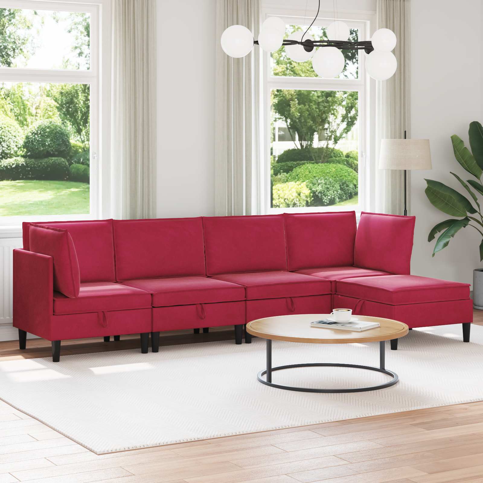 Woonkamer Meubelset Met Kussen 6 Pcs Fluweel - Nordexa Home