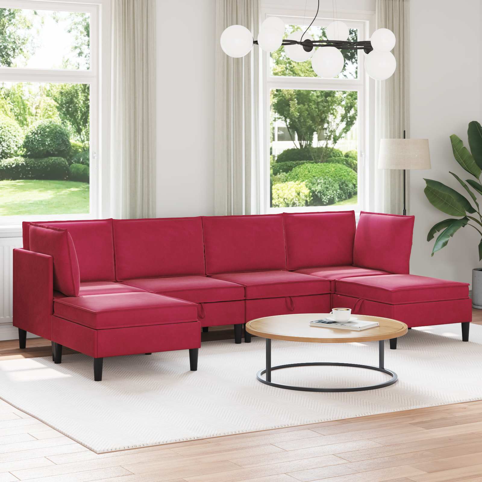 Woonkamer Meubelset Met Kussen 6 Pcs Fluweel - Nordexa Home