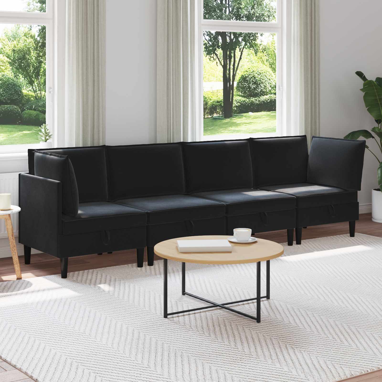 Woonkamer Meubelset Met Kussen 6 Pcs Fluweel - Nordexa Home