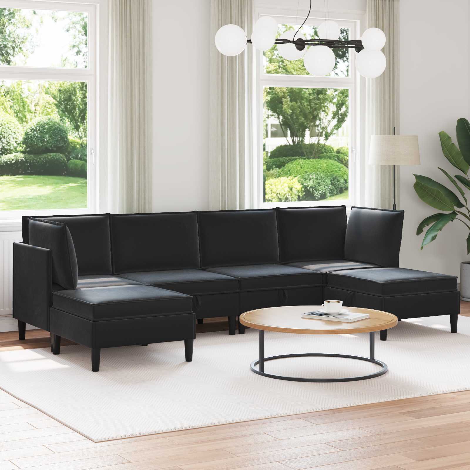 Woonkamer Meubelset Met Kussen 6 Pcs Fluweel - Nordexa Home
