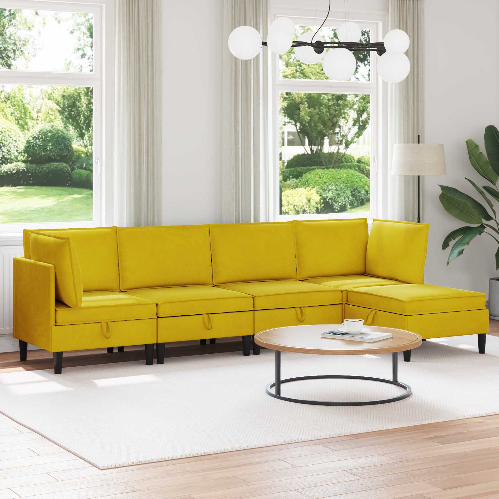 Woonkamer Meubelset Met Kussen 6 Pcs Fluweel - Nordexa Home