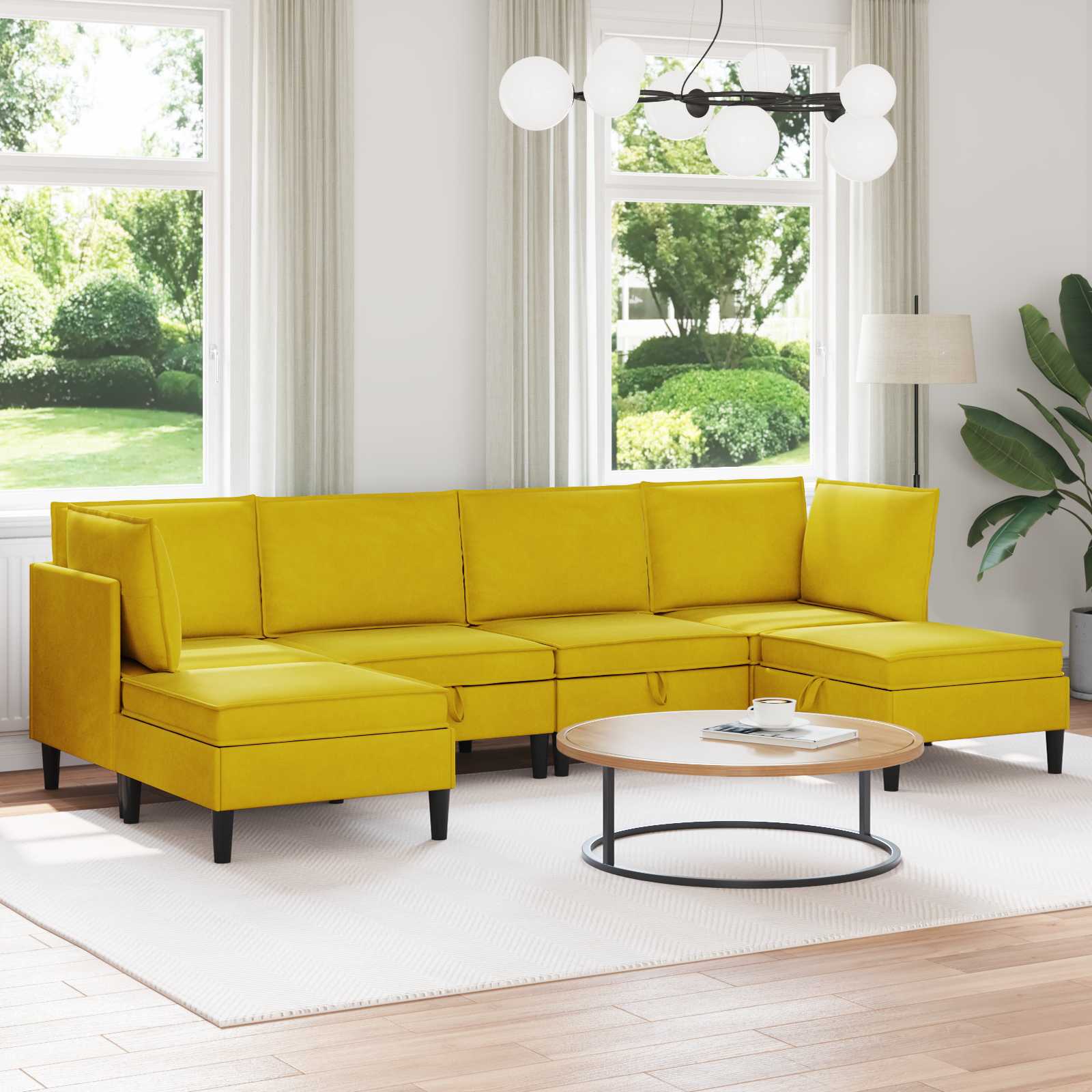 Woonkamer Meubelset Met Kussen 6 Pcs Fluweel - Nordexa Home