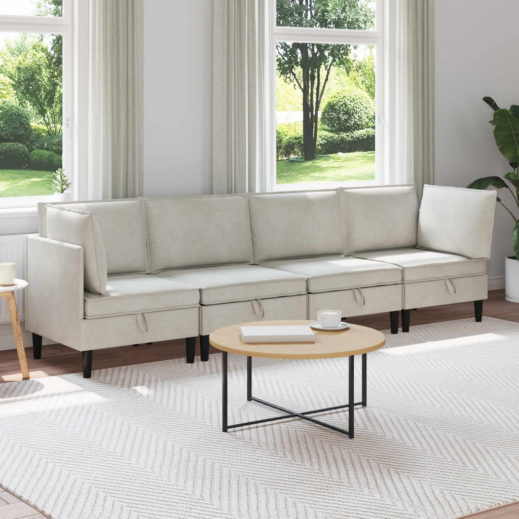 Woonkamer Meubelset Met Kussen 6 Pcs Fluweel - Nordexa Home