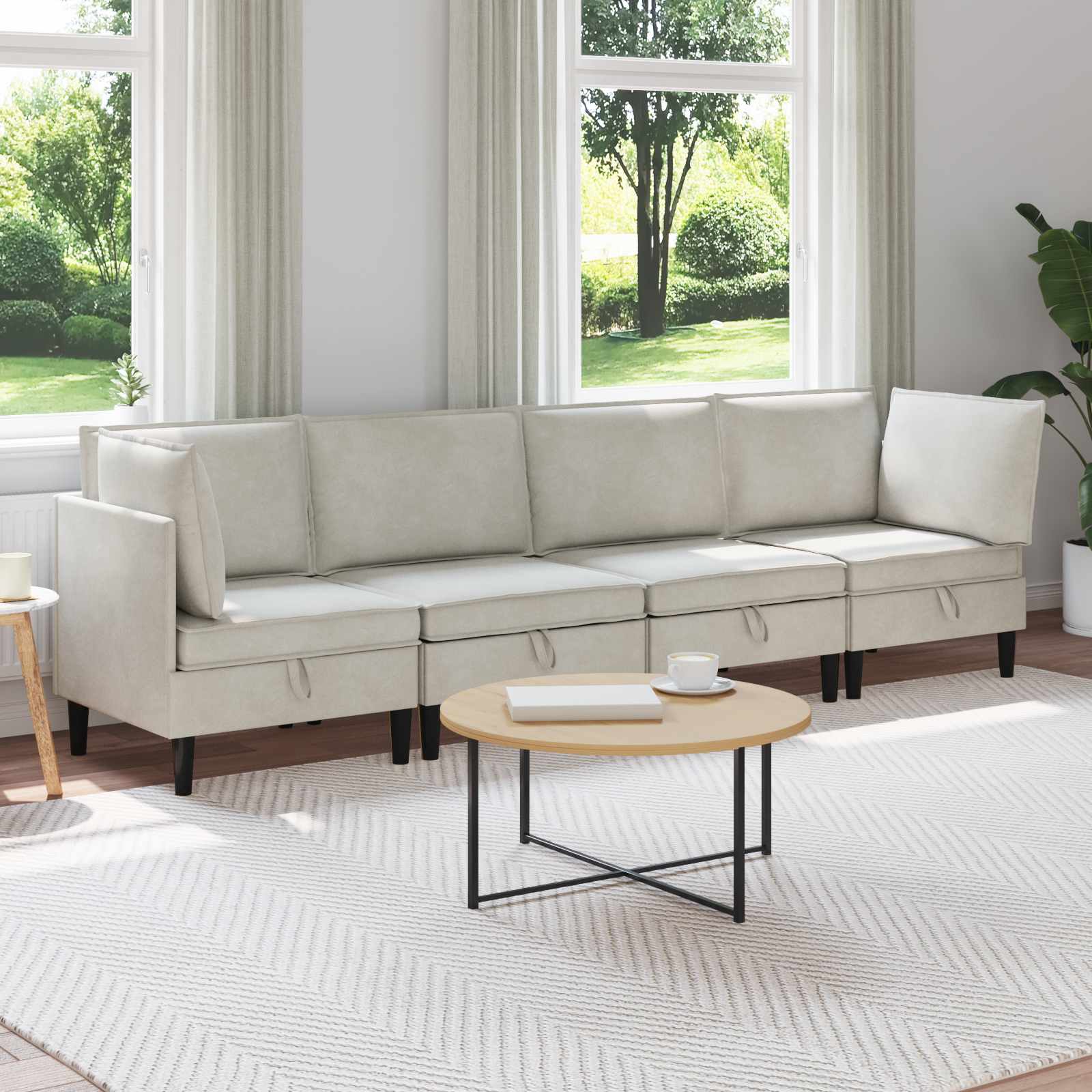 Woonkamer Meubelset Met Kussen 6 Pcs Fluweel - Nordexa Home