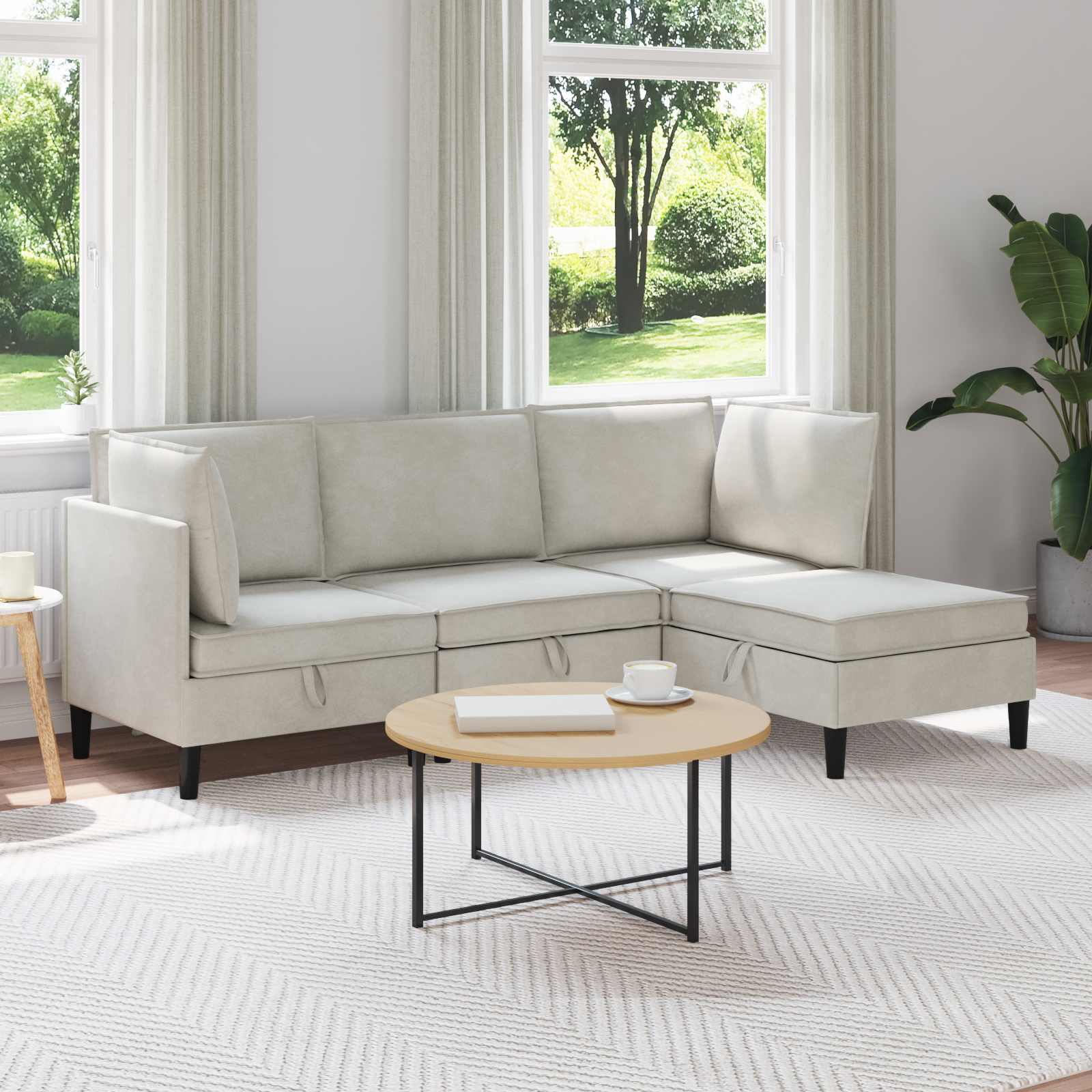Woonkamer Meubelset Met Kussen 6 Pcs Fluweel - Nordexa Home