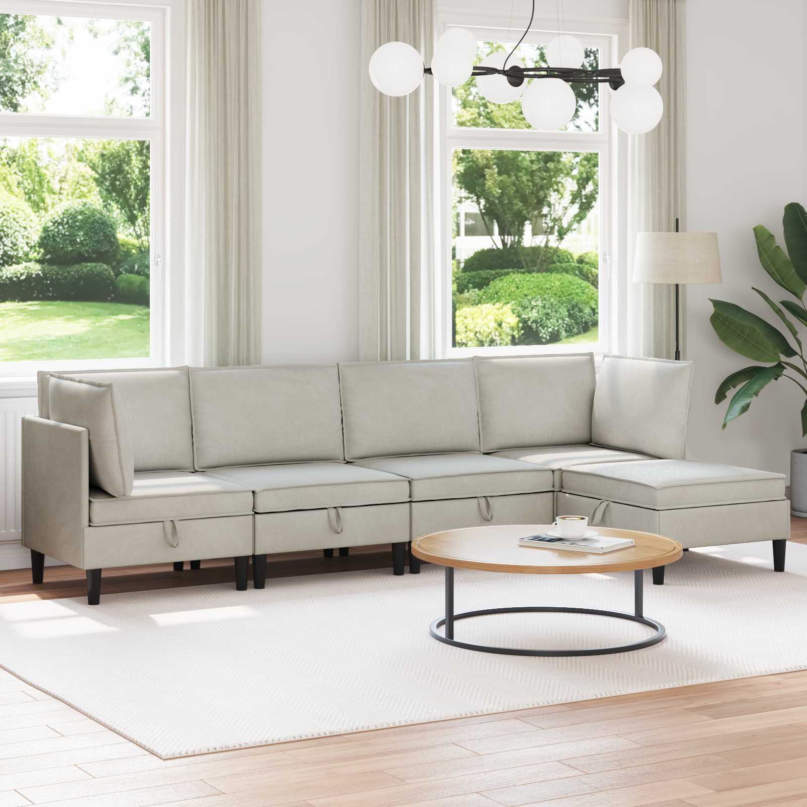 Woonkamer Meubelset Met Kussen 6 Pcs Fluweel - Nordexa Home
