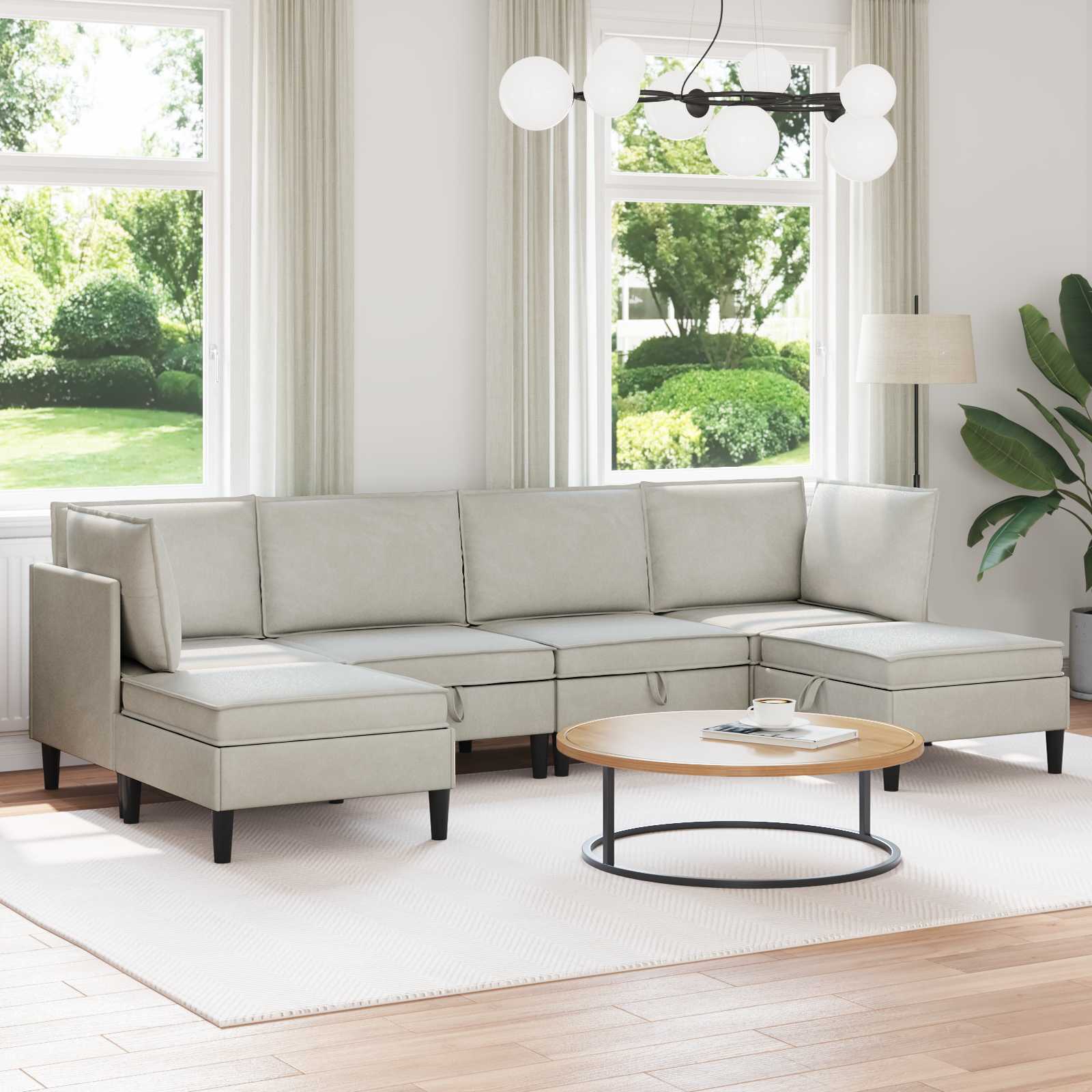 Woonkamer Meubelset Met Kussen 6 Pcs Fluweel - Nordexa Home