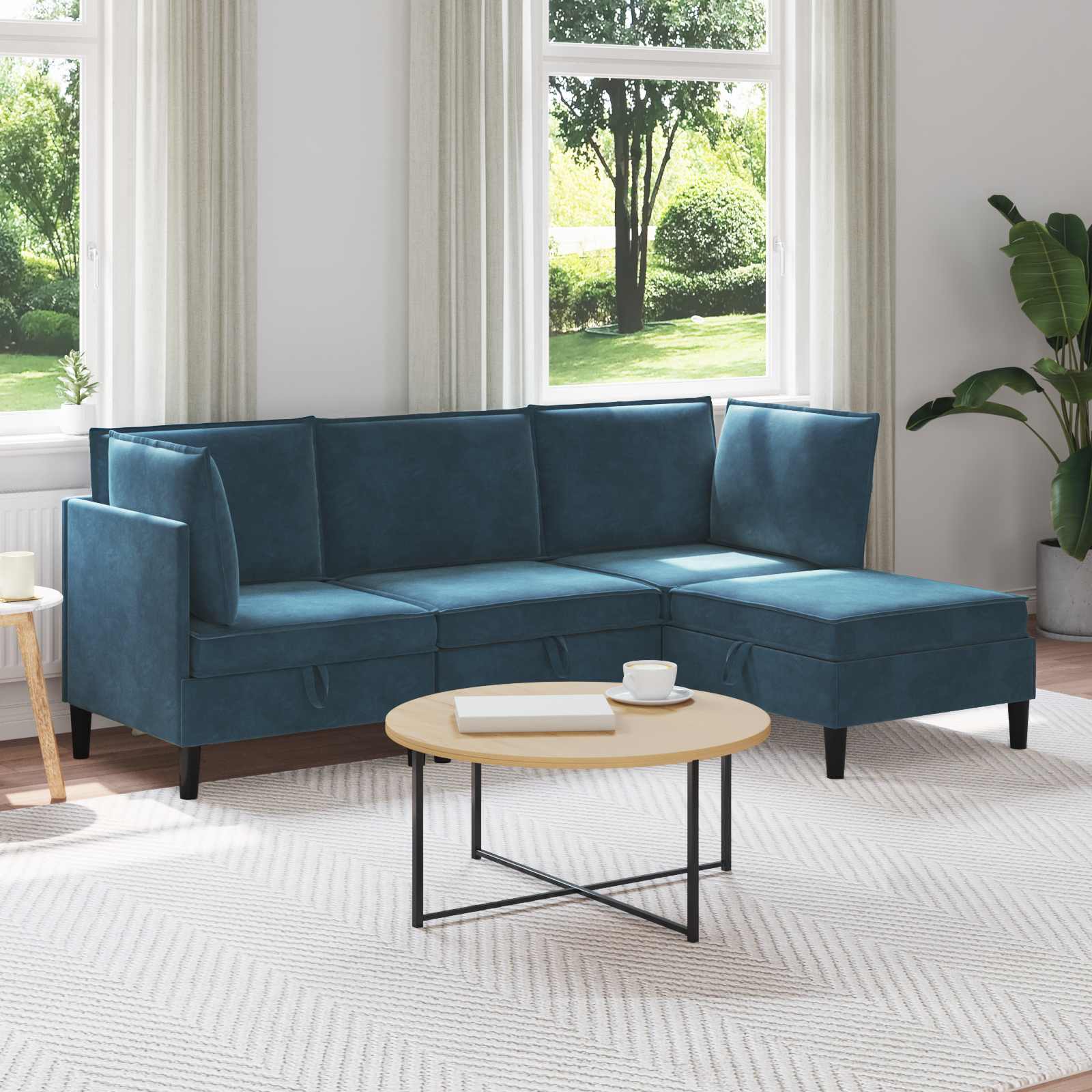 Woonkamer Meubelset Met Kussen 6 Pcs Fluweel - Nordexa Home
