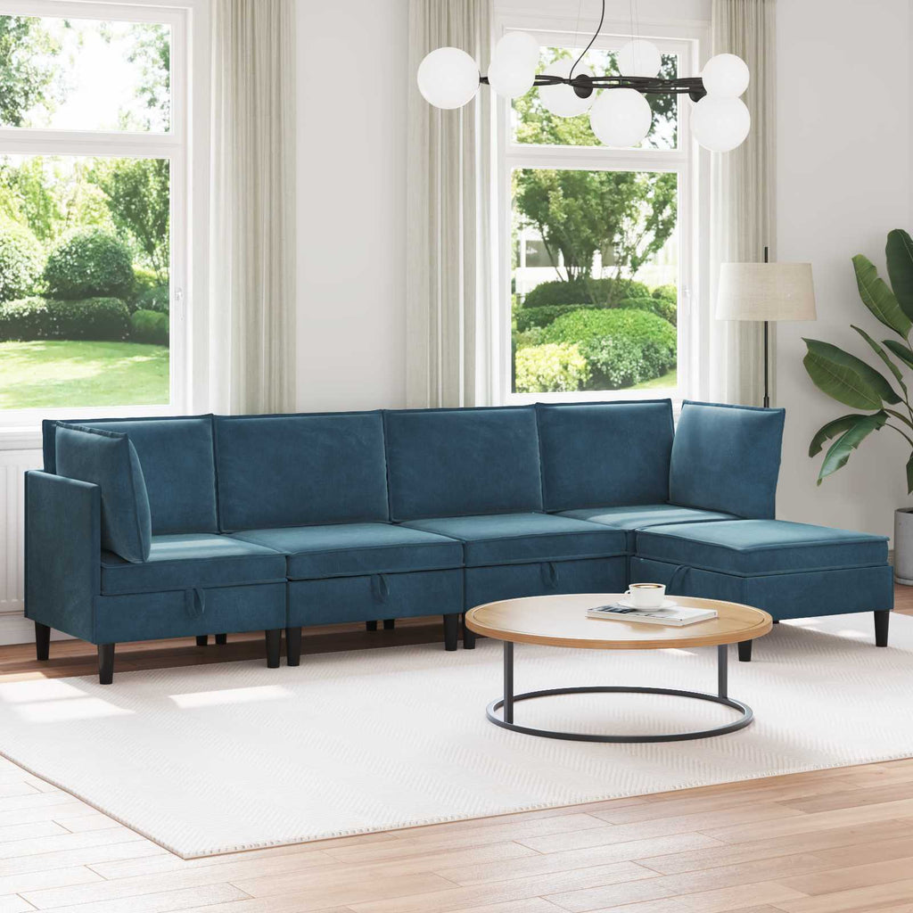 Woonkamer Meubelset Met Kussen 6 Pcs Fluweel - Nordexa Home